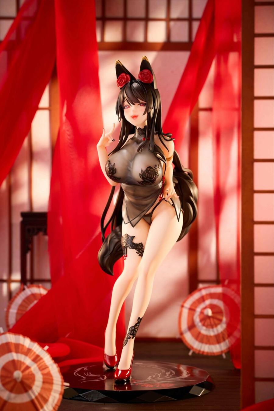 Rose Fox Girl Blooming in Midwinter Illustrated by TACCO 1/6