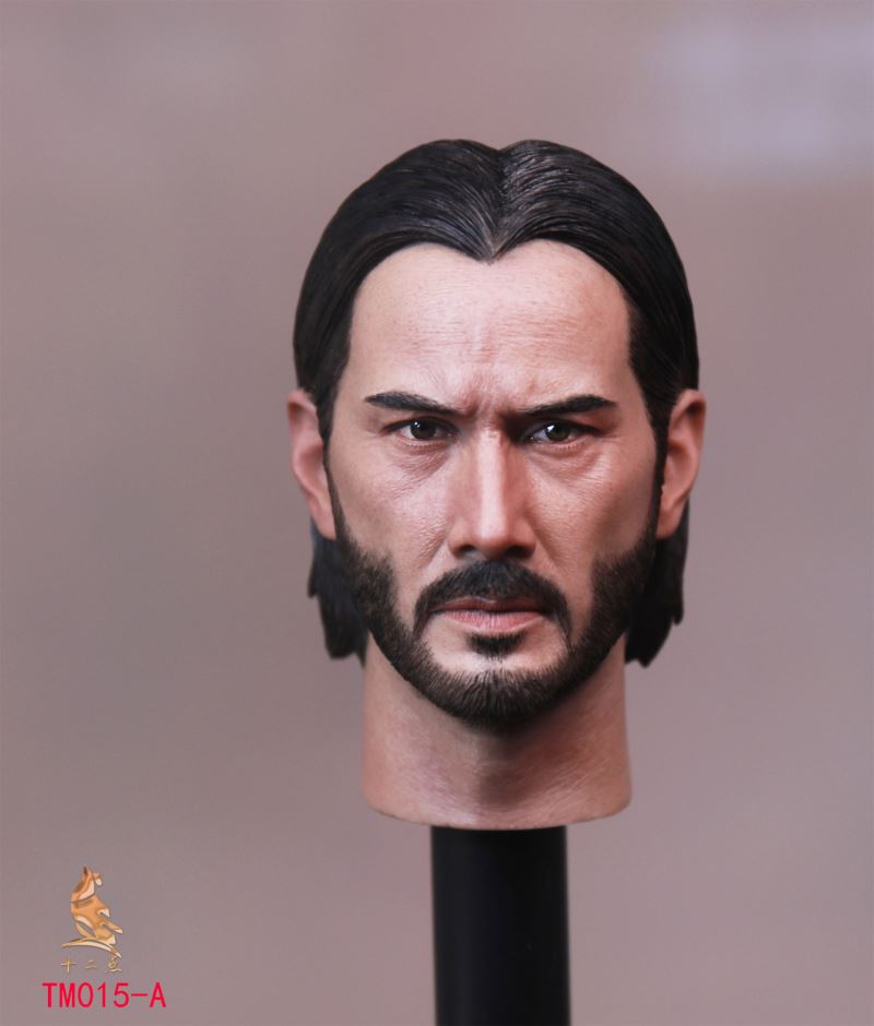 European and American tough guy head carving 1/6