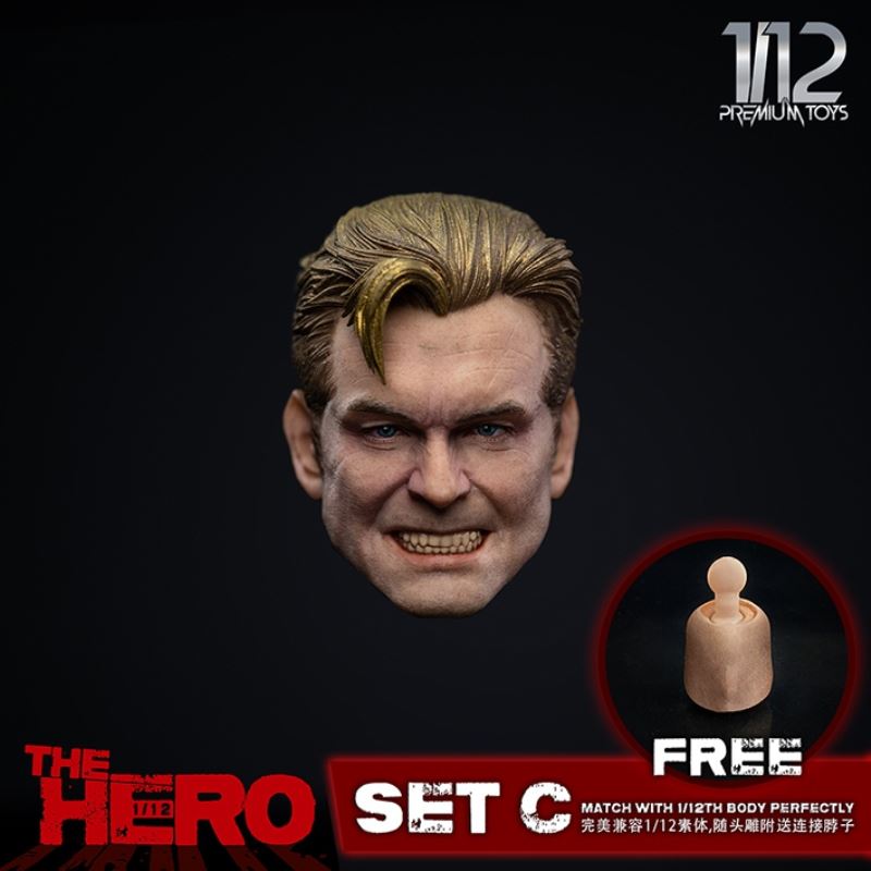 The Hero European and American expression head carving 1/12