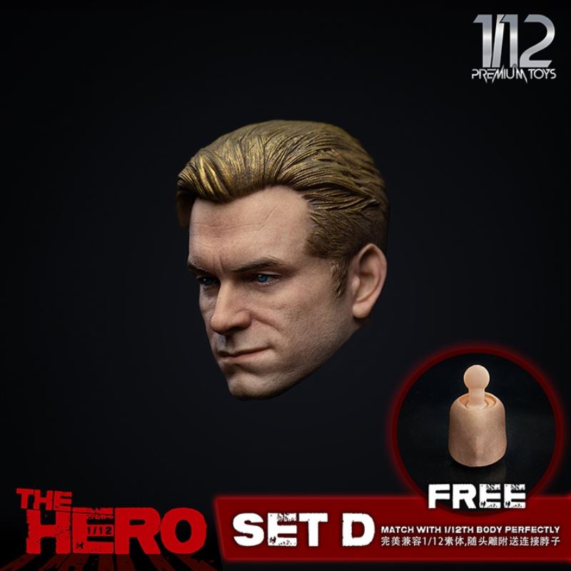 The Hero European and American expression head carving 1/12