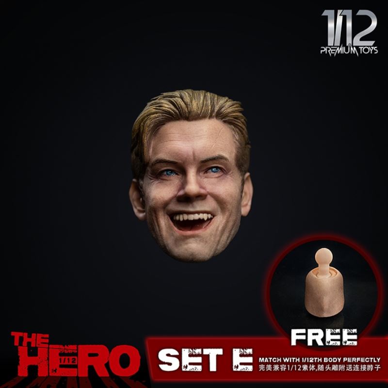 The Hero European and American expression head carving 1/12