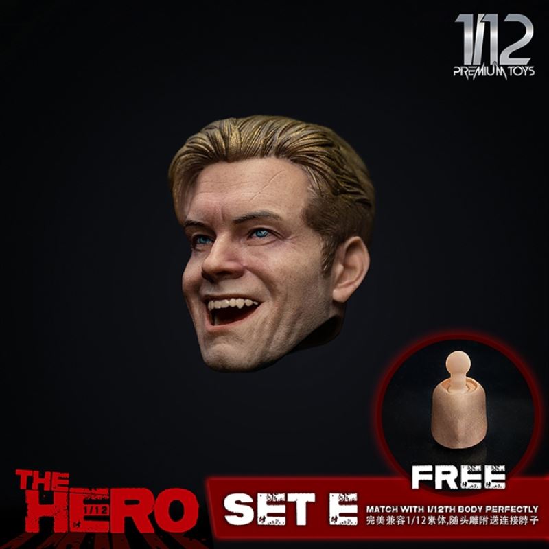 The Hero European and American expression head carving 1/12