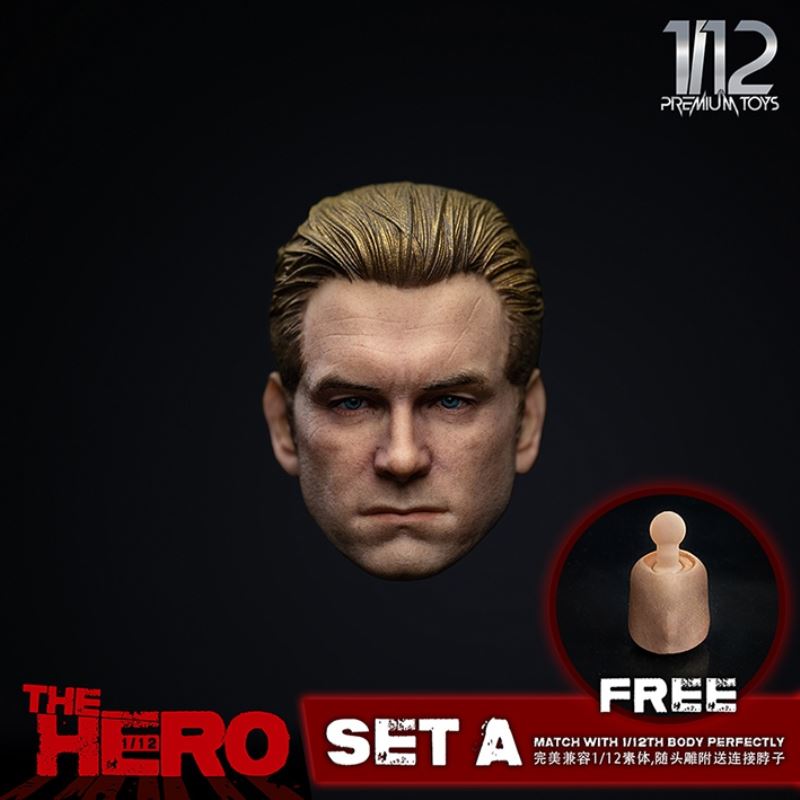 The Hero European and American expression head carving 1/12