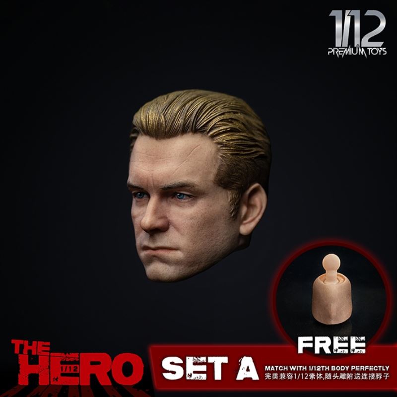 The Hero European and American expression head carving 1/12