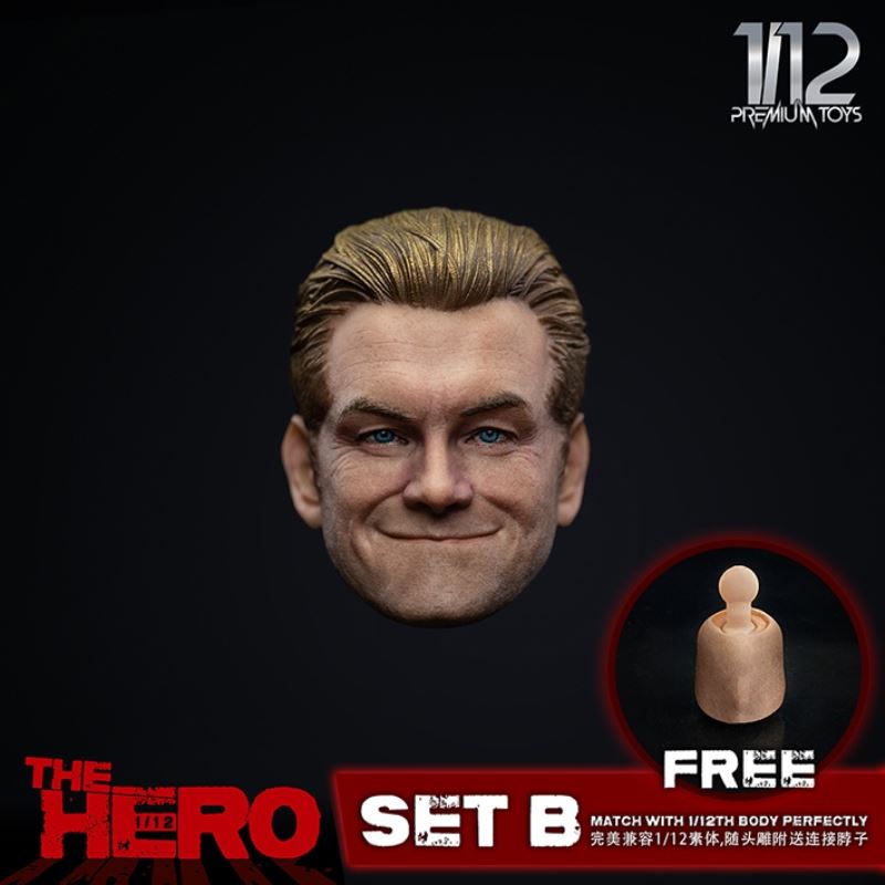The Hero European and American expression head carving 1/12