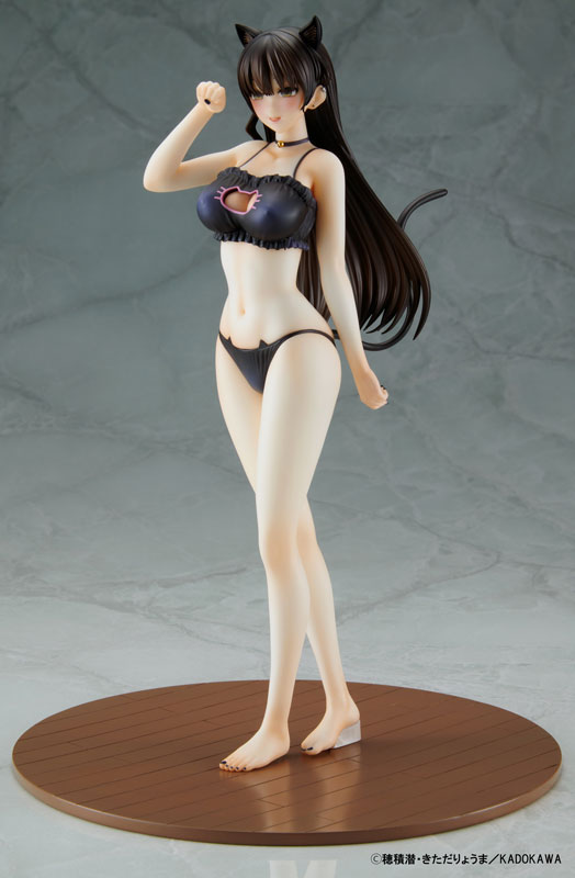 The Story of a Manga Artist Who Was Imprisoned by a Strange High School Girl Konata Competition Swimsuit & Cat Lingerie Costume Set 1/6
