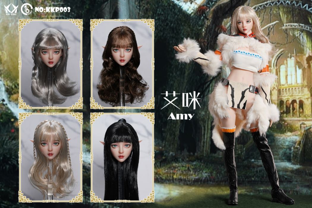 AMY - head carving with eyelashes 1/6