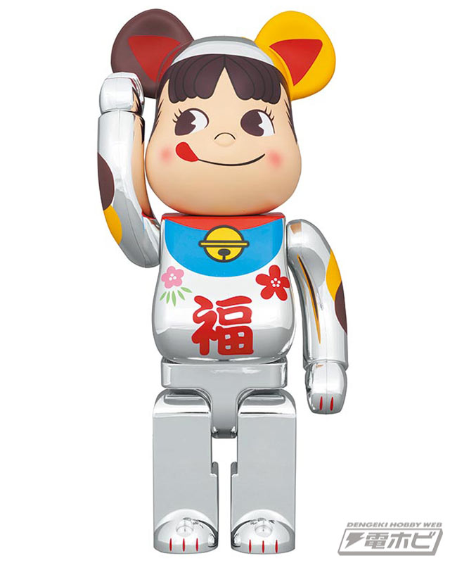 BE@RBRICK Lucky Cat Peko-chan Lucky Silver Plated 100% & 400%