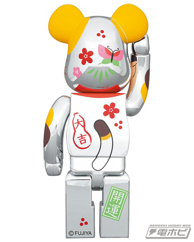 BE@RBRICK Lucky Cat Peko-chan Lucky Silver Plated 100% & 400%