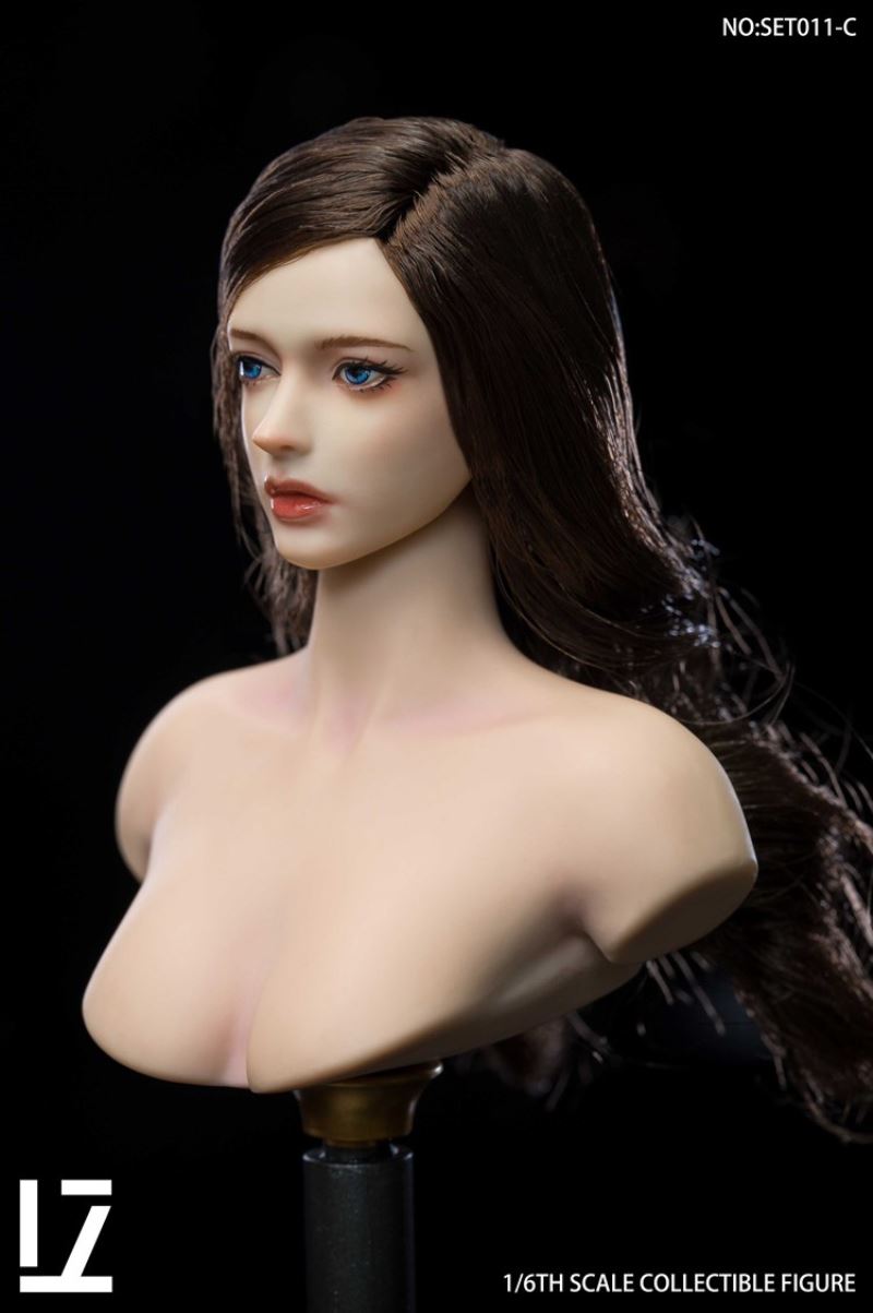 Female Head Carving SET011 1/6