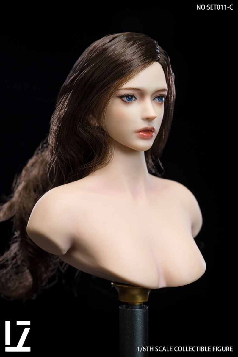 Female Head Carving SET011 1/6