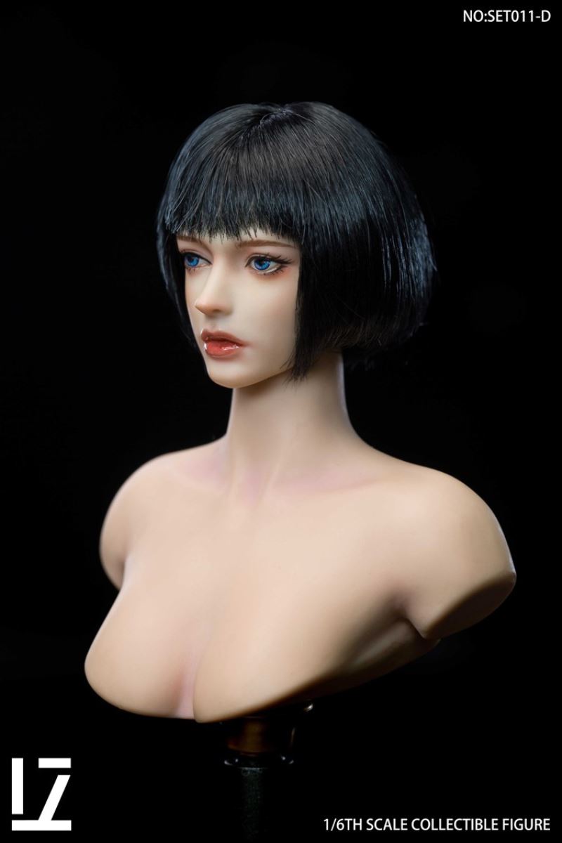 Female Head Carving SET011 1/6