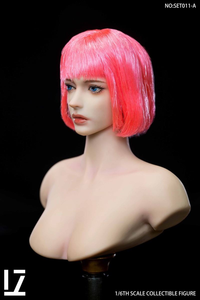 Female Head Carving SET011 1/6