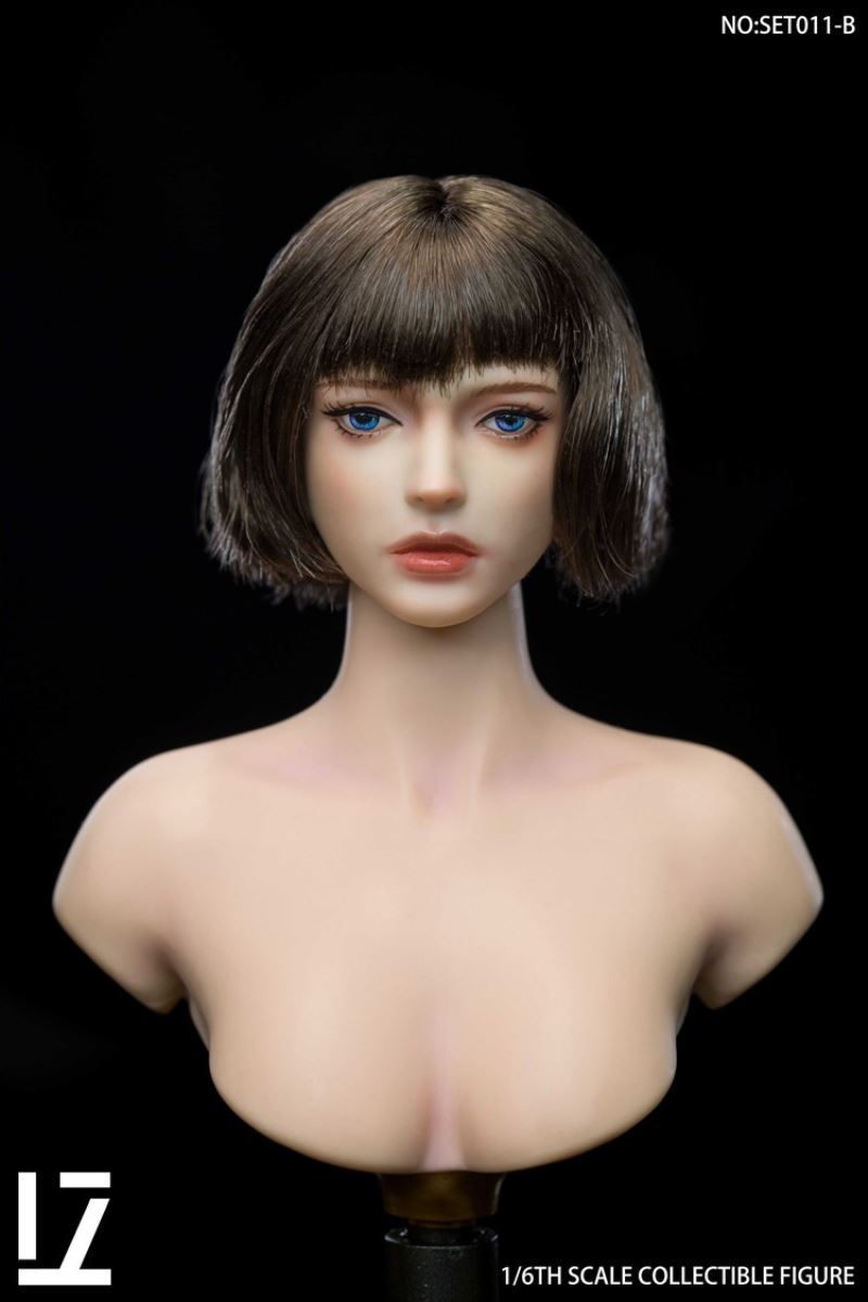 Female Head Carving SET011 1/6