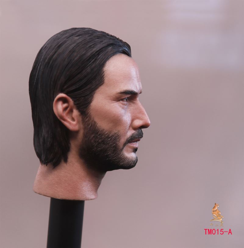 European and American tough guy head carving 1/6
