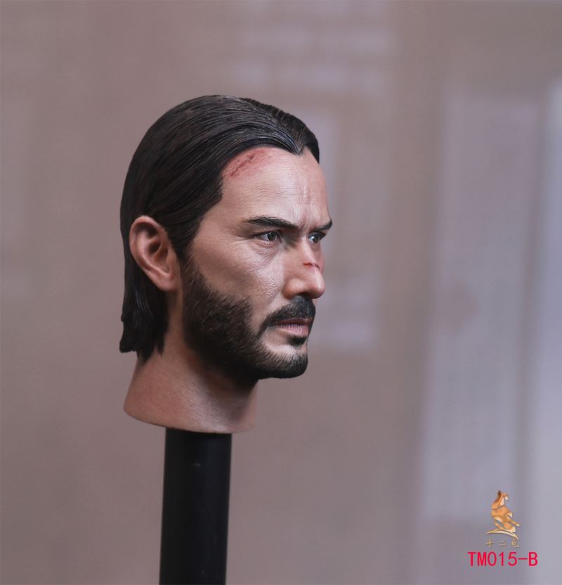 European and American tough guy head carving 1/6