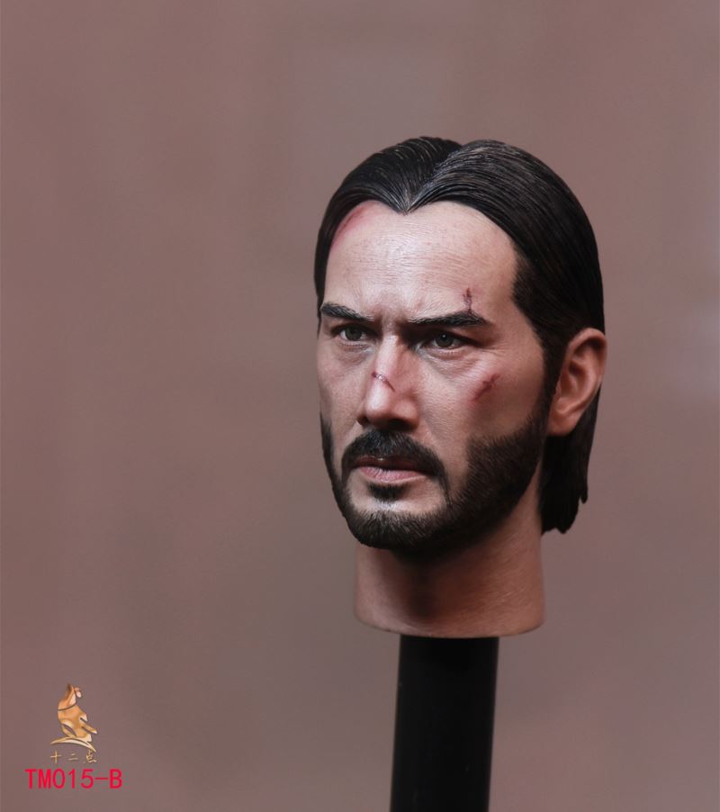 European and American tough guy head carving 1/6