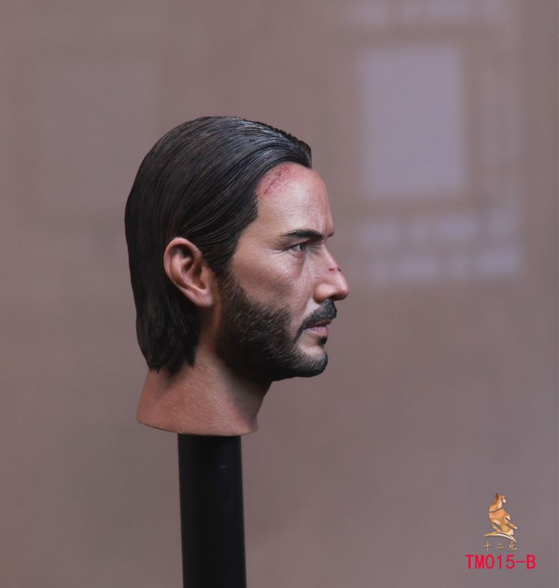 European and American tough guy head carving 1/6
