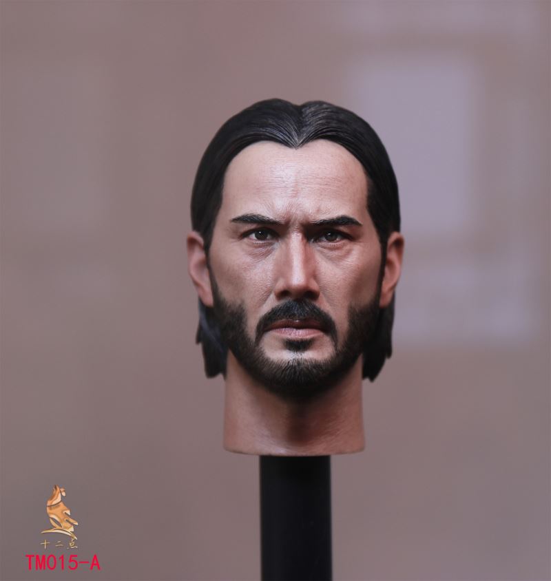 European and American tough guy head carving 1/6