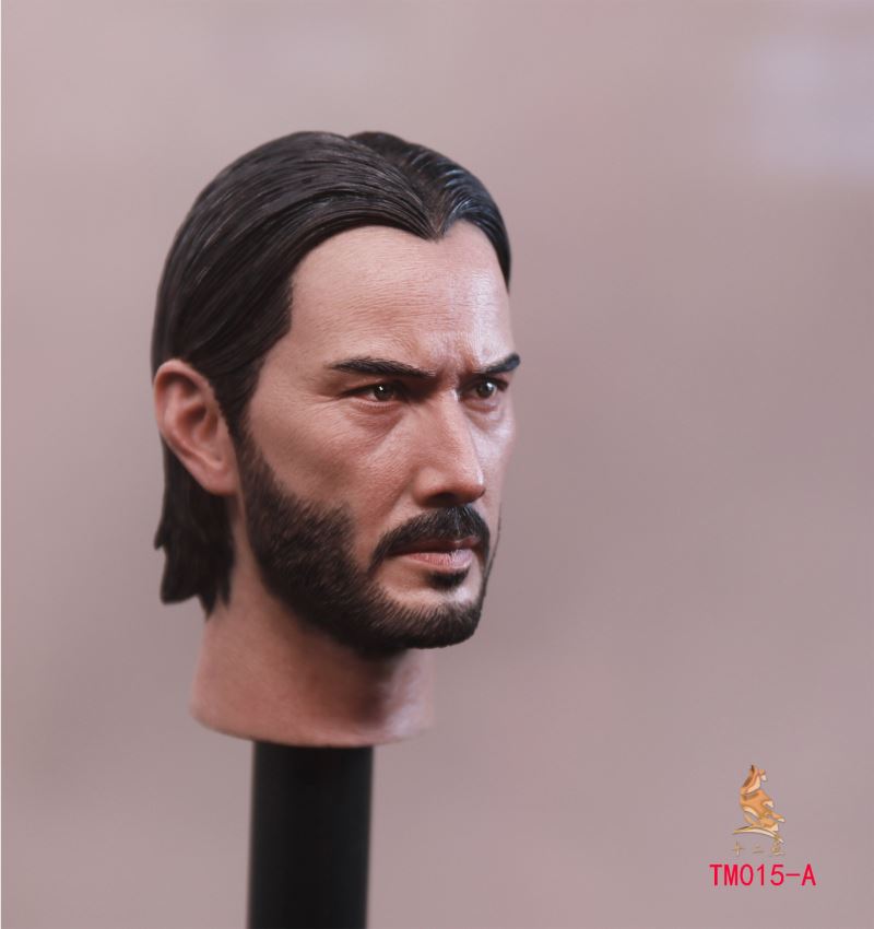 European and American tough guy head carving 1/6
