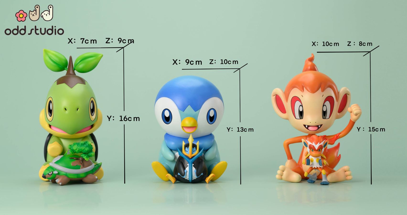 Chibi Ver. Sinnoh Starter Pokemon