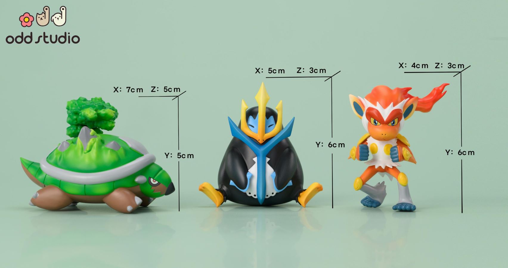 Chibi Ver. Sinnoh Starter Pokemon