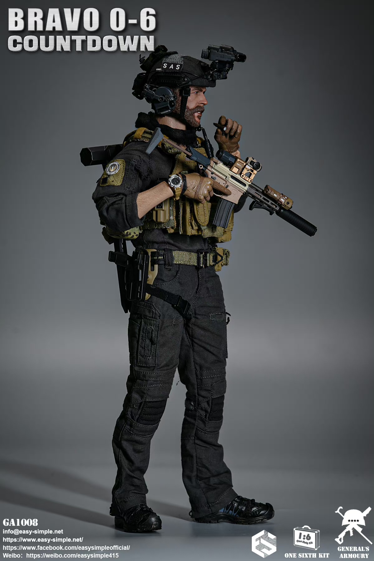 British SAS Special Air Service Regiment Bravo 0-6 Countdown 1/6