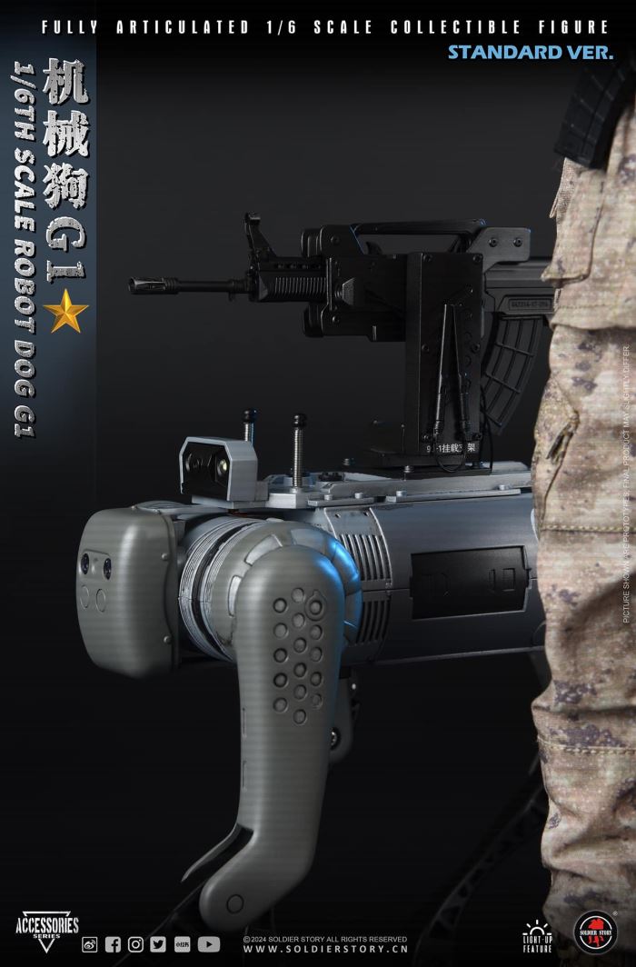 Chinese People's Liberation Army Military Robot Dog G1 1/6