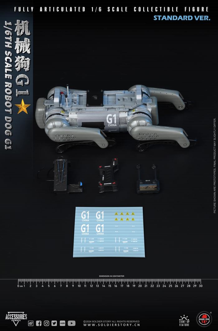 Chinese People's Liberation Army Military Robot Dog G1 1/6