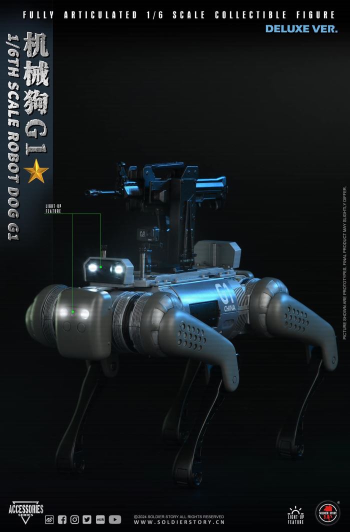 Chinese People's Liberation Army Military Robot Dog G1 1/6