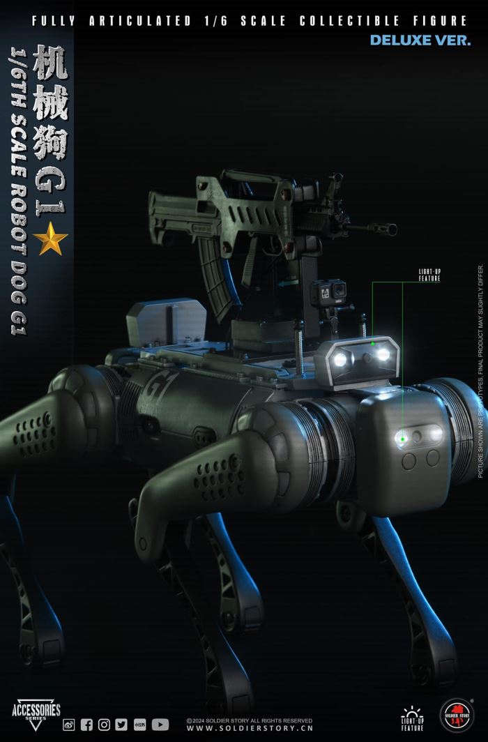 Chinese People's Liberation Army Military Robot Dog G1 1/6