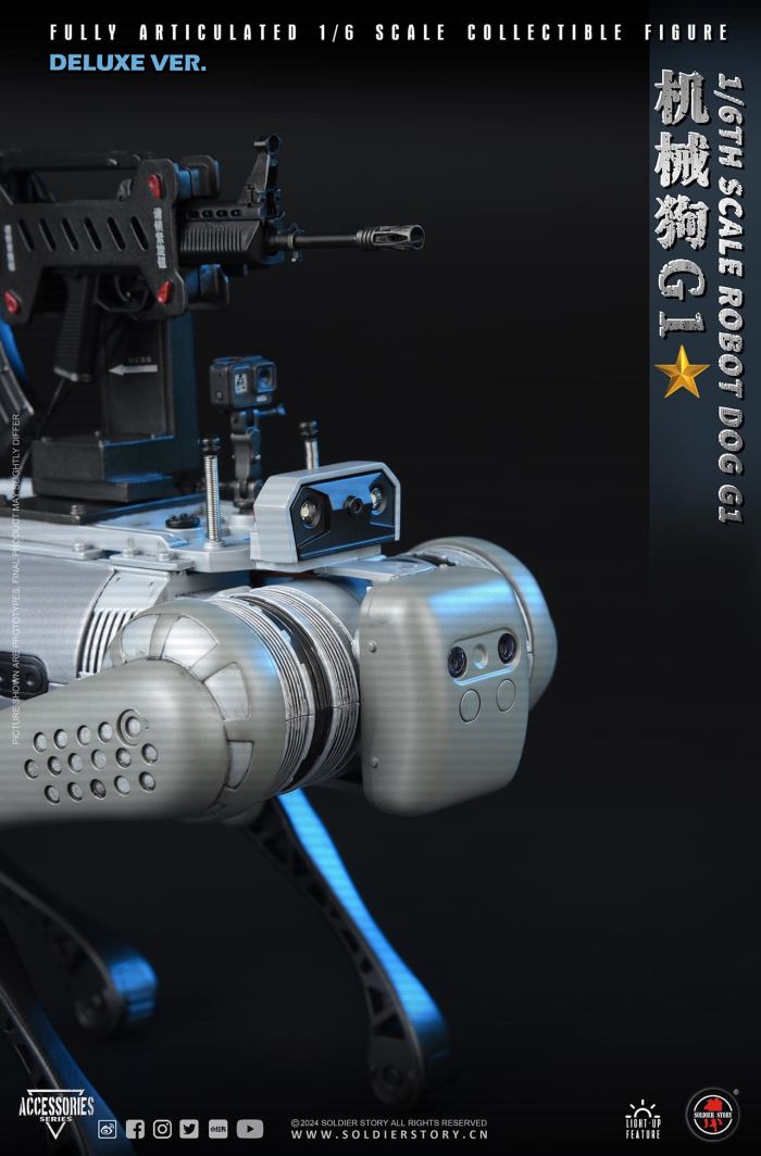 Chinese People's Liberation Army Military Robot Dog G1 1/6