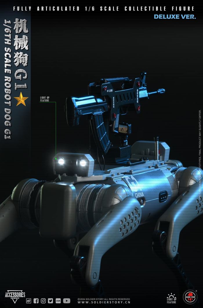 Chinese People's Liberation Army Military Robot Dog G1 1/6