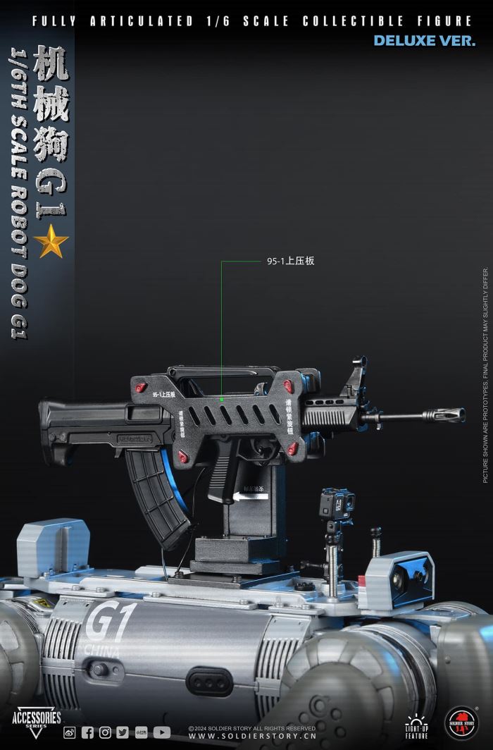 Chinese People's Liberation Army Military Robot Dog G1 1/6