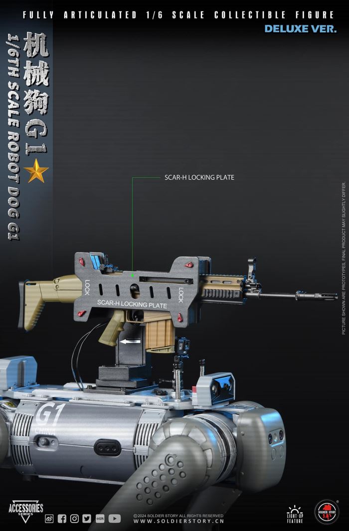 Chinese People's Liberation Army Military Robot Dog G1 1/6