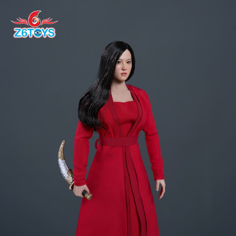 Asian simulation female head sculpture 1/6