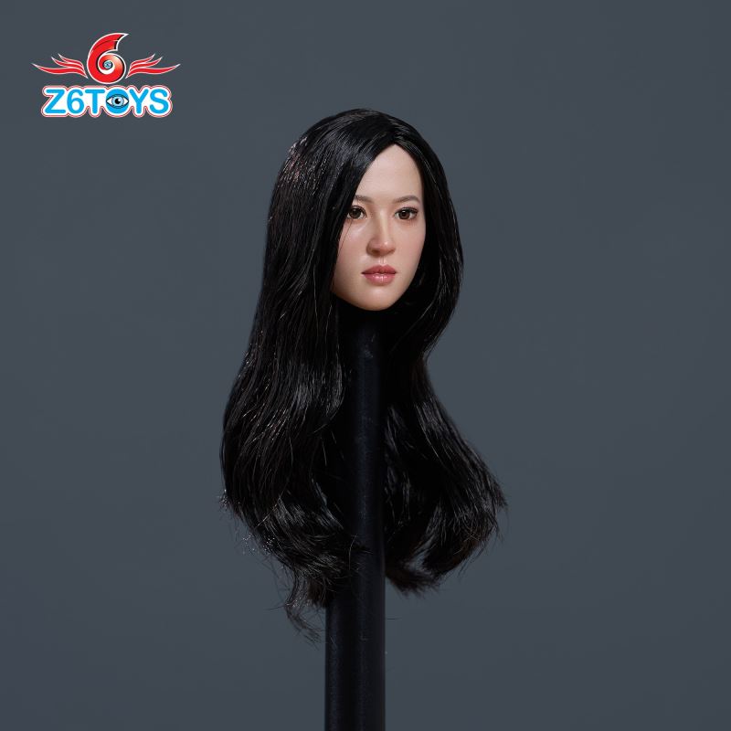 Asian simulation female head sculpture 1/6
