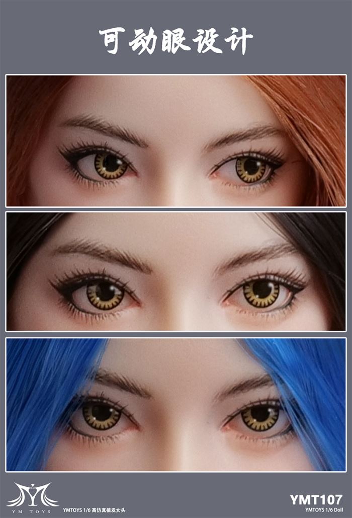 Female Head Sculpture with Movable Eyes - Xiao Zhao 1/6