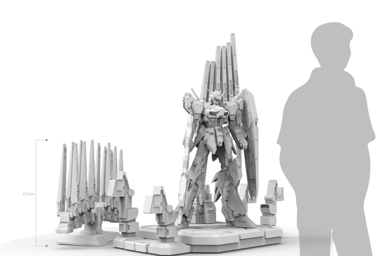 Mobile Suit Gundam Space Warrior Mobile Form 093 and Heavy Armor Form 093-2