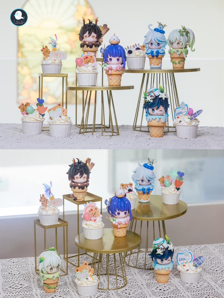 Genshin's Ice Cream ~ Zhongli, Furina, Nahida, Raiden Shogun & Venti