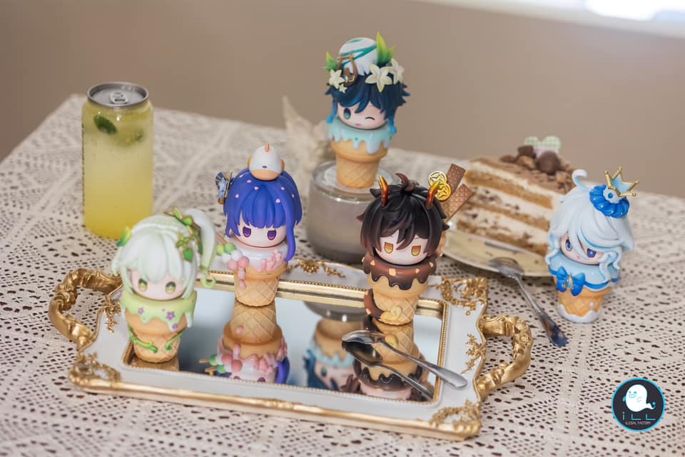 Genshin's Ice Cream ~ Zhongli, Furina, Nahida, Raiden Shogun & Venti