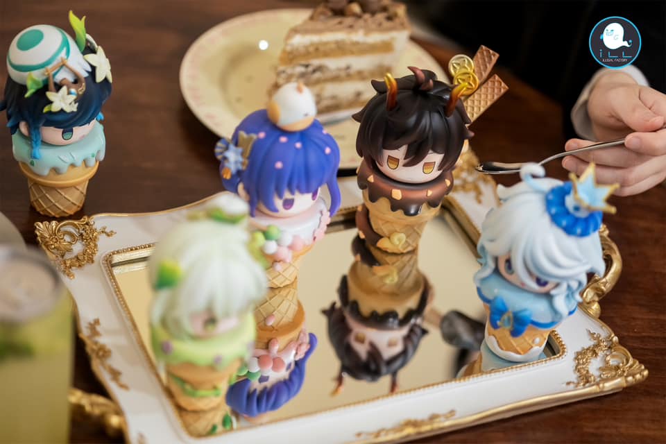 Genshin's Ice Cream ~ Zhongli, Furina, Nahida, Raiden Shogun & Venti