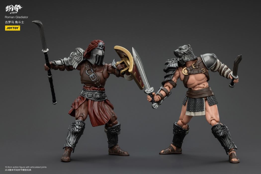 Dispute Roman Gladiator - Scythe/Sickle/Griffin/Fish Helmet/Heavy Armored Gladiator 1/18