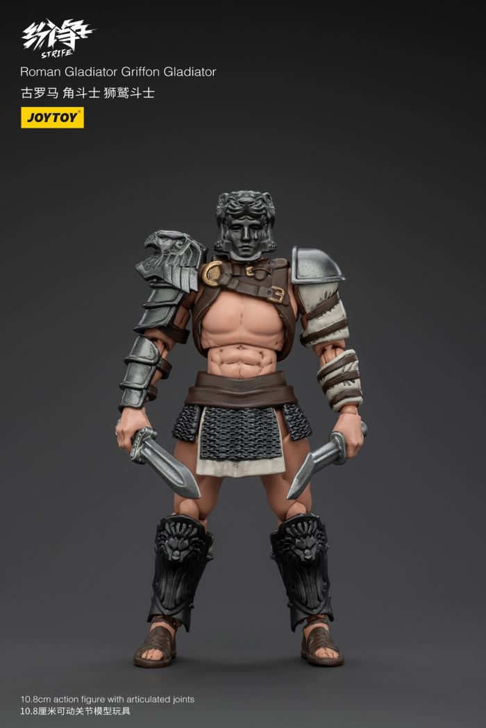 Dispute Roman Gladiator - Scythe/Sickle/Griffin/Fish Helmet/Heavy Armored Gladiator 1/18