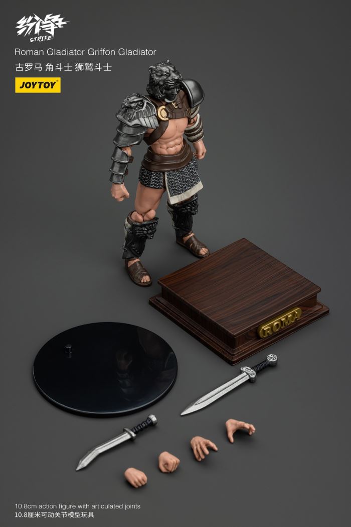 Dispute Roman Gladiator - Scythe/Sickle/Griffin/Fish Helmet/Heavy Armored Gladiator 1/18