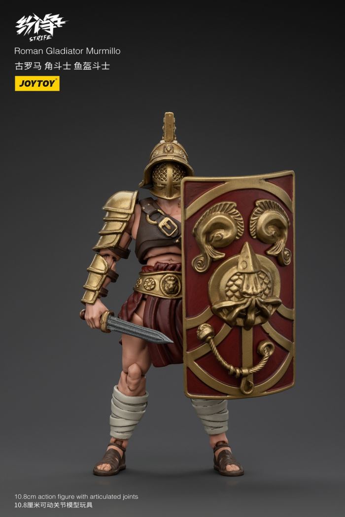 Dispute Roman Gladiator - Scythe/Sickle/Griffin/Fish Helmet/Heavy Armored Gladiator 1/18