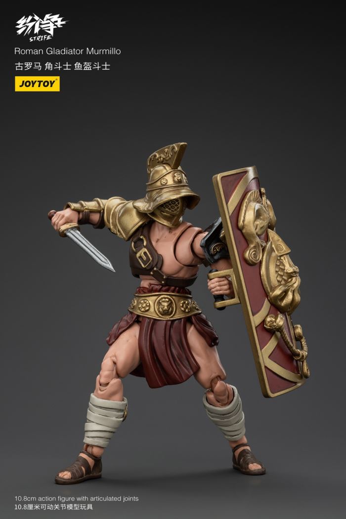 Dispute Roman Gladiator - Scythe/Sickle/Griffin/Fish Helmet/Heavy Armored Gladiator 1/18