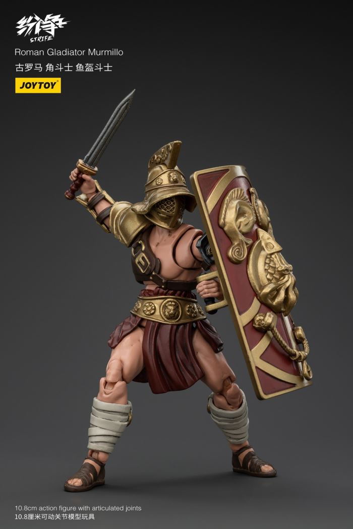 Dispute Roman Gladiator - Scythe/Sickle/Griffin/Fish Helmet/Heavy Armored Gladiator 1/18