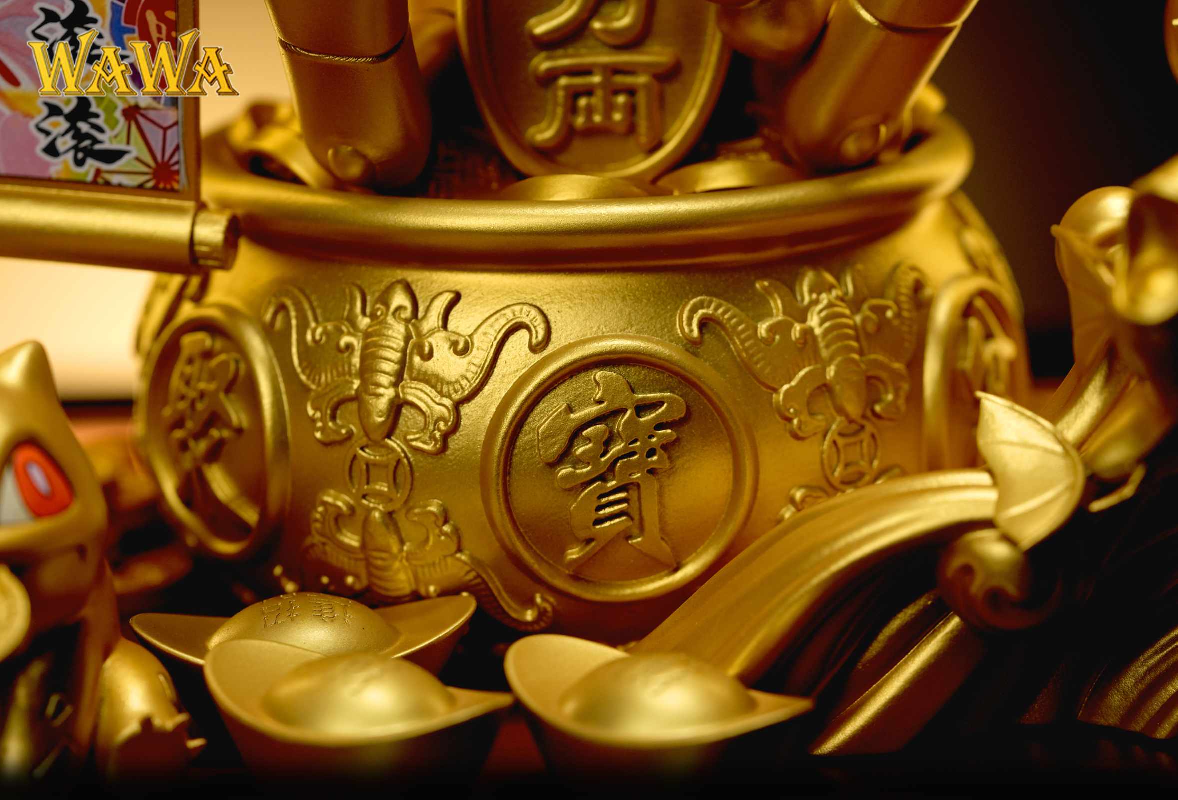 Lucky Meowth with LED - Pokemon Resin Statue – WAWA Studio