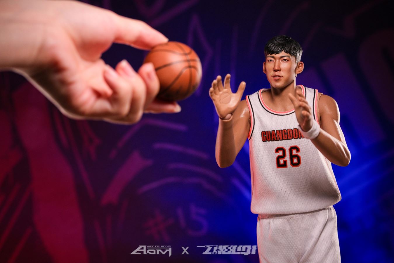 CBA AOM & Zhou Qi linkage autographed limited edition 1/6